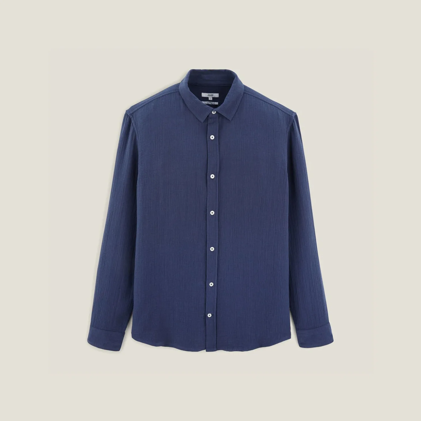 Outlet Hemd in katoengaas met klassieke kraag Overhemd