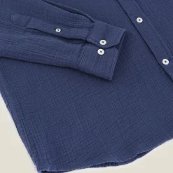 Outlet Hemd in katoengaas met klassieke kraag Overhemd