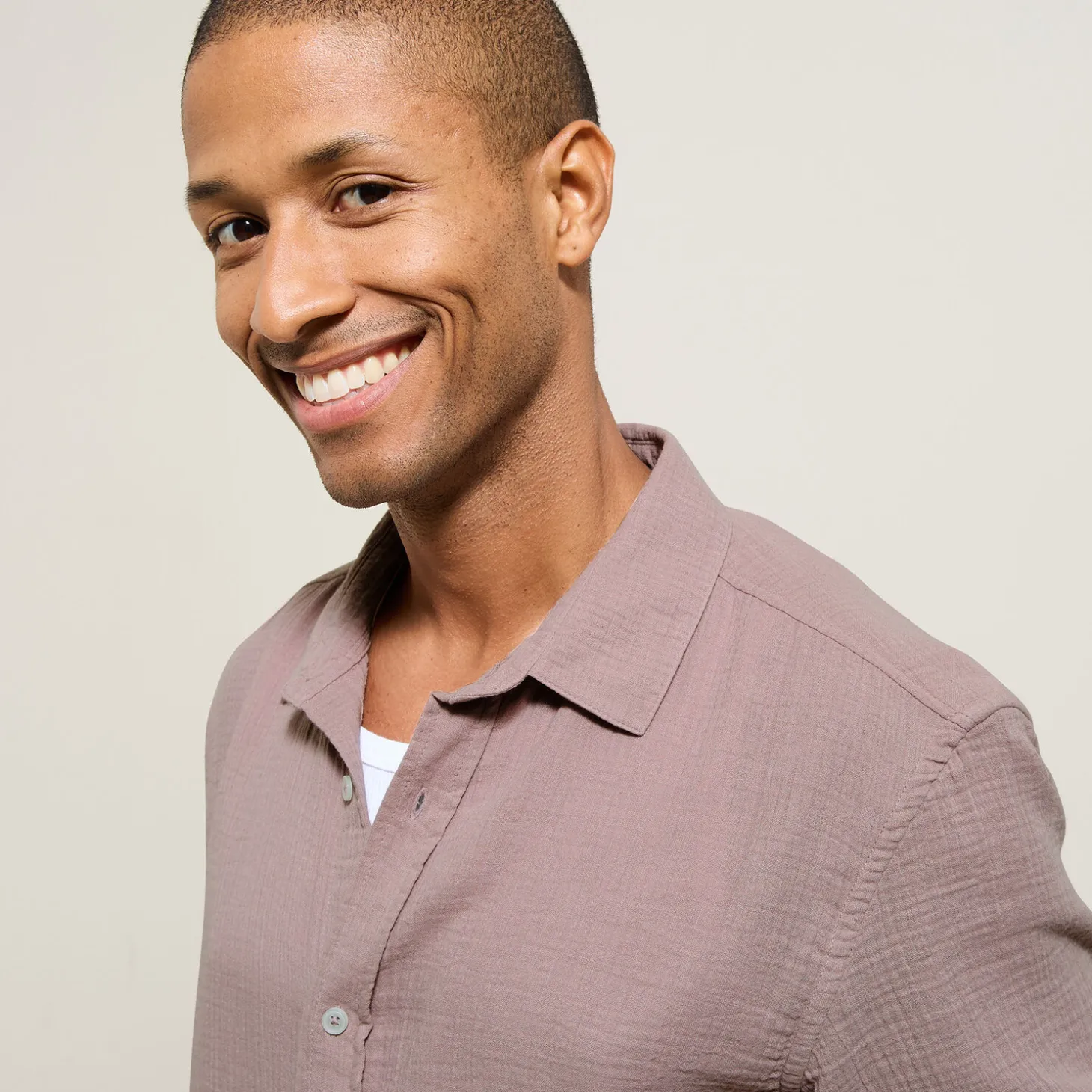 Outlet Hemd in katoengaas met klassieke kraag Overhemd