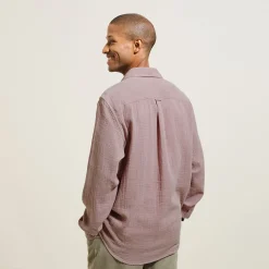 Outlet Hemd in katoengaas met klassieke kraag Overhemd