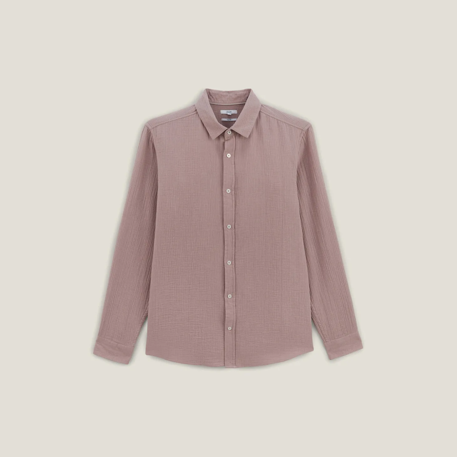 Outlet Hemd in katoengaas met klassieke kraag Overhemd