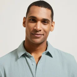 Discount Hemd in katoengaas met klassieke kraag Overhemd