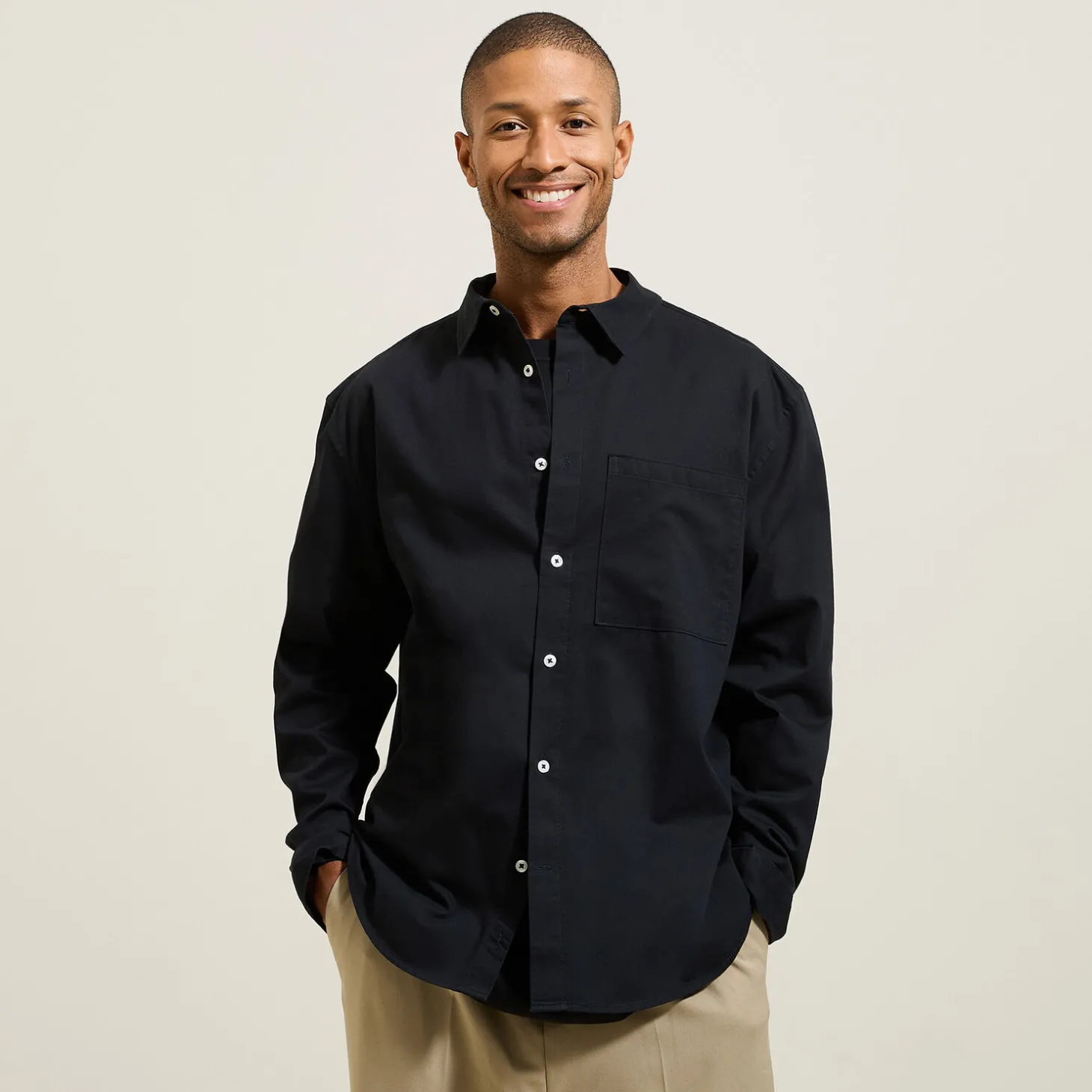 Online Hemd in twillkatoen Overhemd