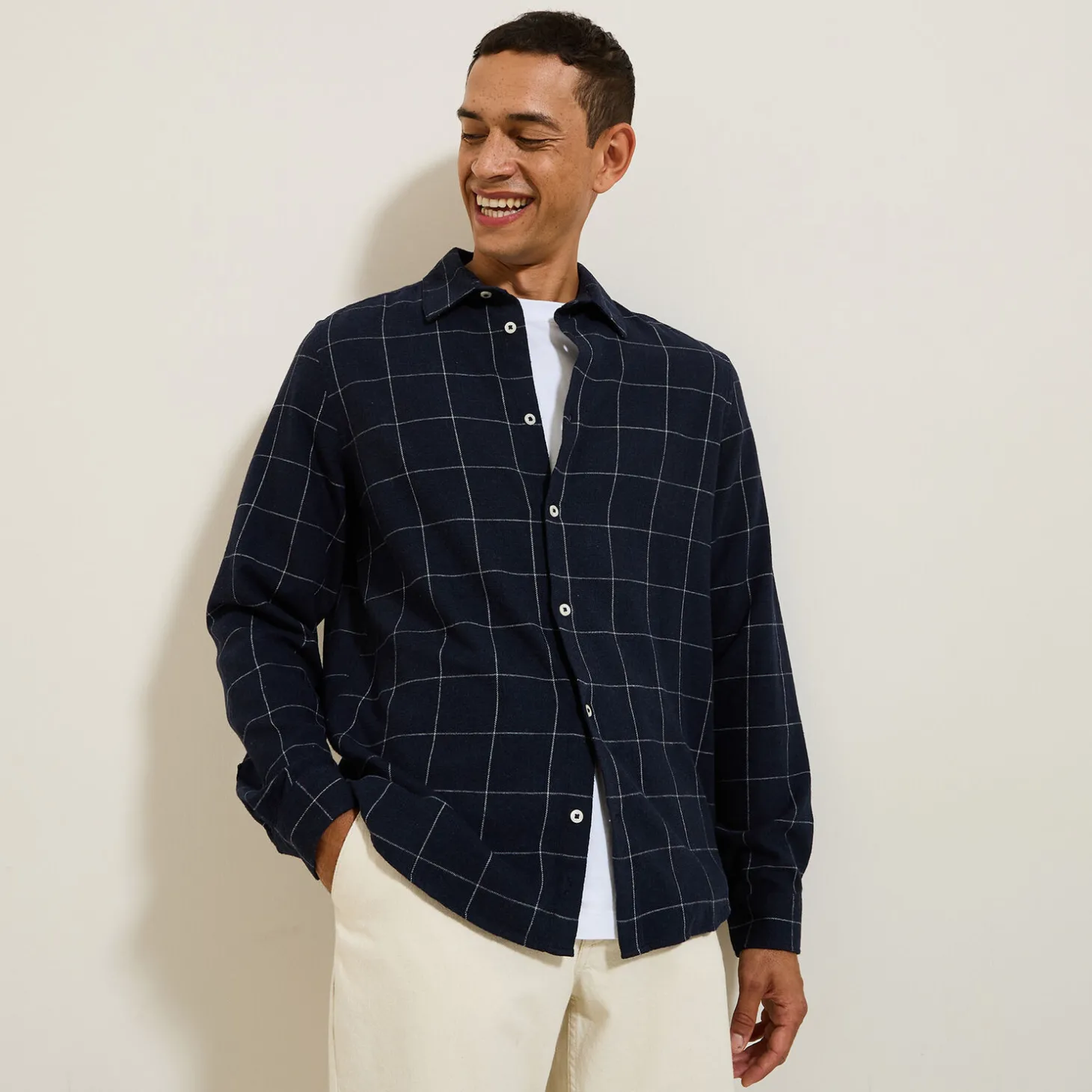 Fashion Hemd met ruitjes in flanelkatoen Overhemd