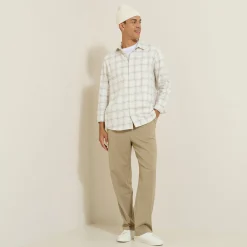 Outlet Hemd met ruitjes in flanelkatoen Overhemd