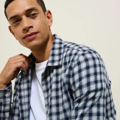 Clearance Hemd met ruitjes in flanelkatoen Overhemd