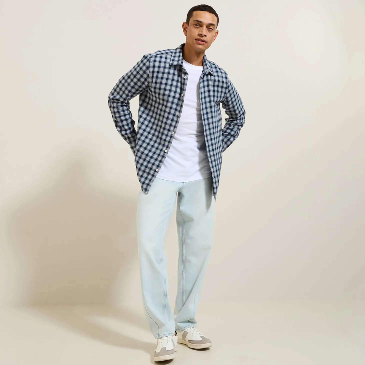 Clearance Hemd met ruitjes in flanelkatoen Overhemd