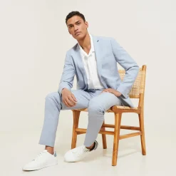 Flash Sale Het pakket slim kostuum - Blauw Combinatie Kostuum