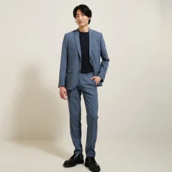 Hot Het pakket slim kostuum - Blauw Combinatie Kostuum