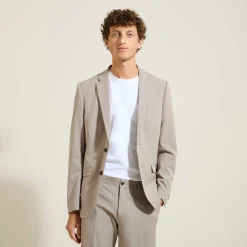 Clearance Het pakket slim kostuum - Beige Combinatie Kostuum