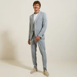 Outlet Het pakket slim kostuum - Blauw Combinatie Kostuum