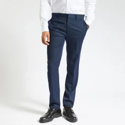 Shop Het pakket slim kostuum tweekleurig - Blauw Combinatie Kostuum