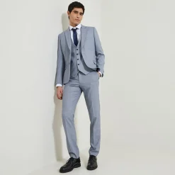 Store Het pakket tweekleurig slim kostuum - Blauw Combinatie Kostuum