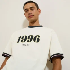 Fashion Iconisch T-shirt 1996 met contrasterende ronde hal T-shirt