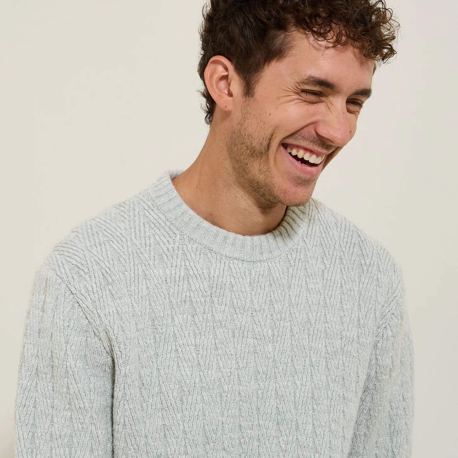 Flash Sale Kabeltrui met ronde hals Trui