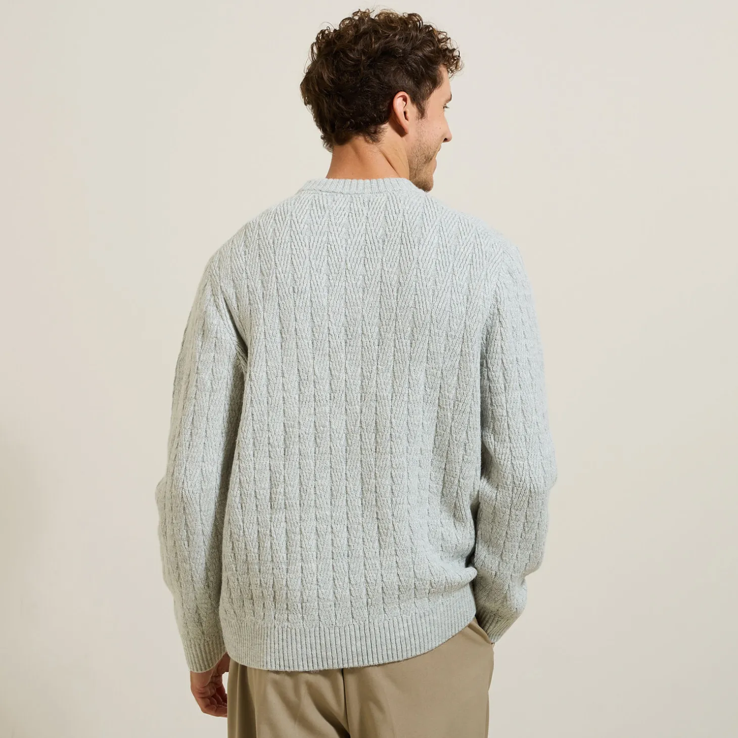 Flash Sale Kabeltrui met ronde hals Trui