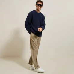 Cheap Kabeltrui met ronde hals Trui