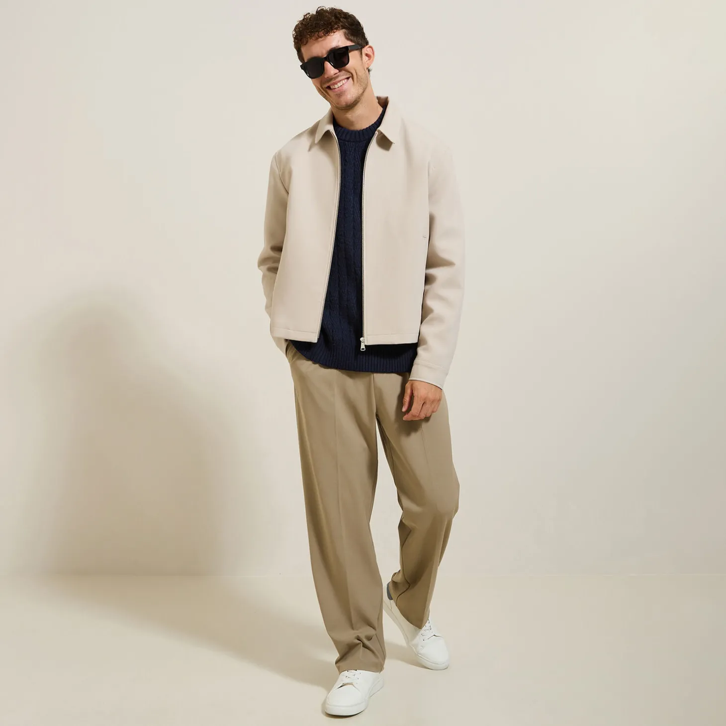 Cheap Kabeltrui met ronde hals Trui