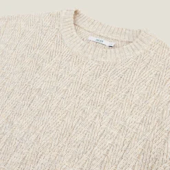 Clearance Kabeltrui met ronde hals Trui