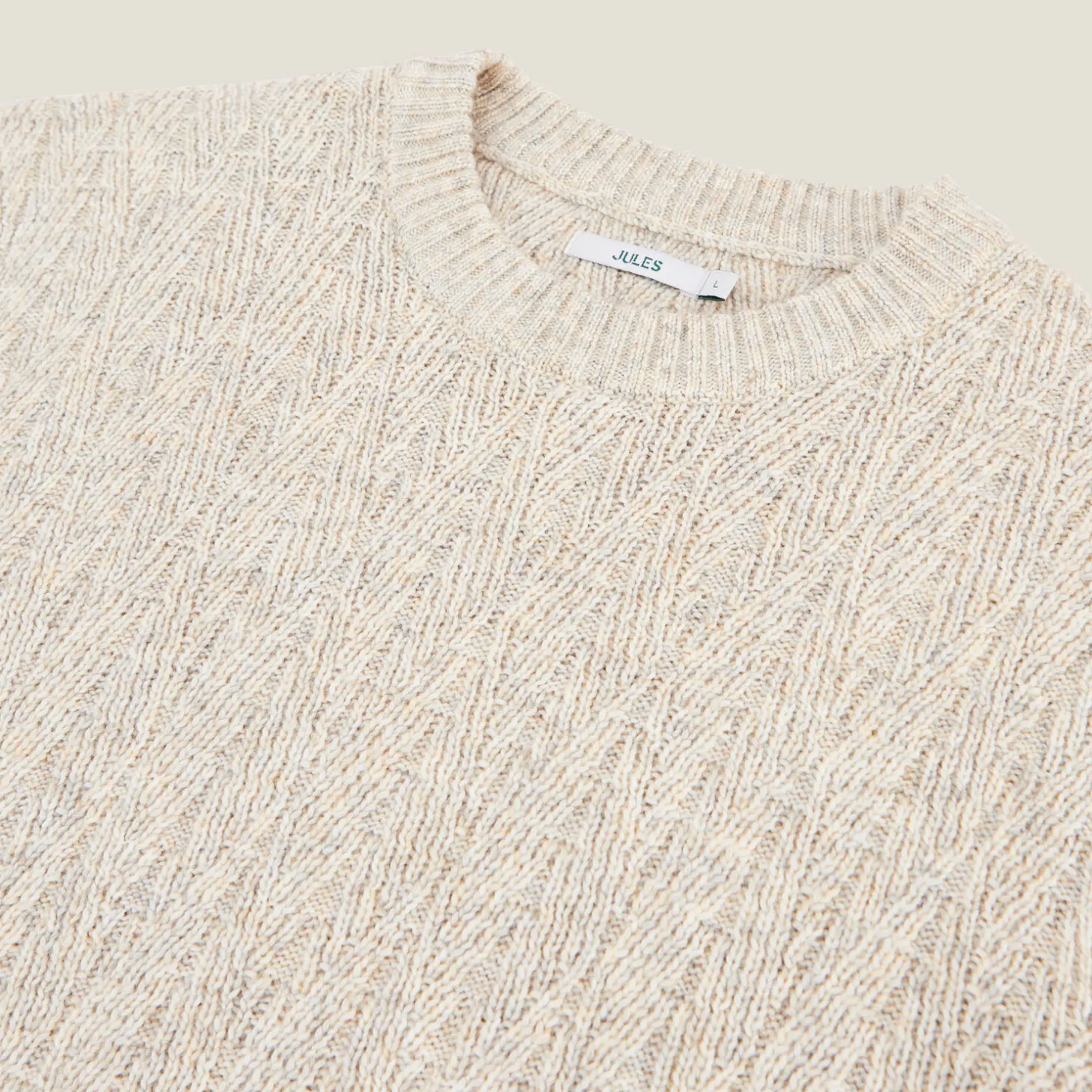 Clearance Kabeltrui met ronde hals Trui