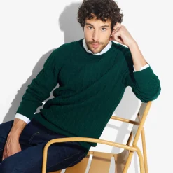 Fashion Kabeltrui met ronde hals Trui