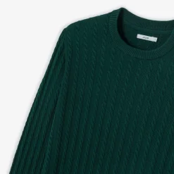 Fashion Kabeltrui met ronde hals Trui