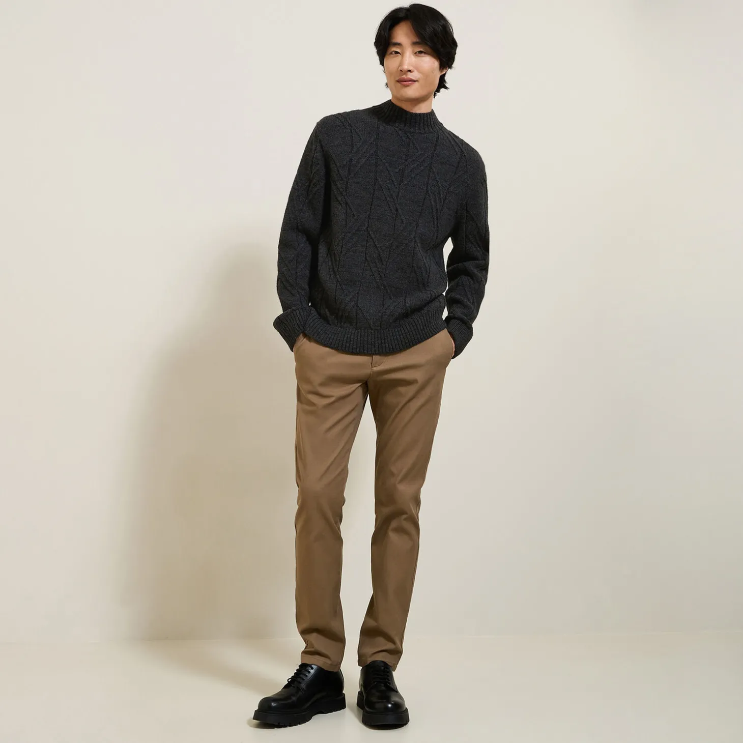 Flash Sale Kabeltrui met schoorsteenkraag Trui