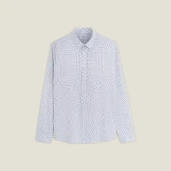 Cheap Katoenen hemd met geometrische print Formele Overhemden|Overhemd