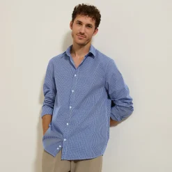 Fashion Katoenen hemd met ruitjes Formele Overhemden|Overhemd