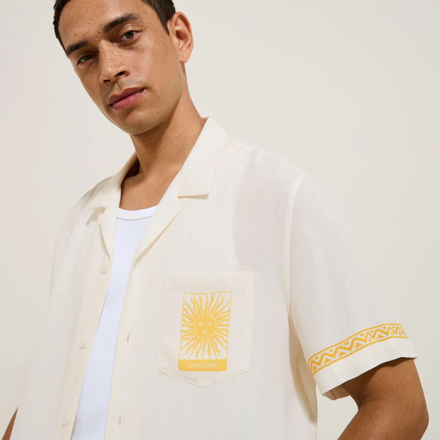 Discount Katoenen hemdje met geplaatste opdruk Overhemd