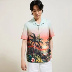 Hot Katoenen hemdje met Hawaïaanse print Overhemd