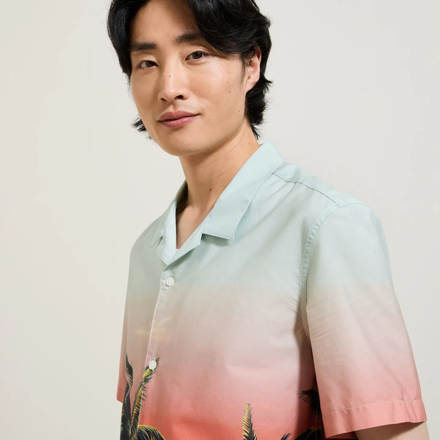 Hot Katoenen hemdje met Hawaïaanse print Overhemd