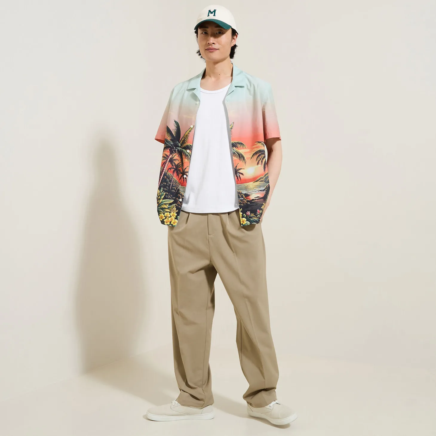 Hot Katoenen hemdje met Hawaïaanse print Overhemd