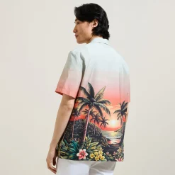 Hot Katoenen hemdje met Hawaïaanse print Overhemd