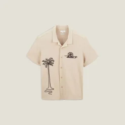 Shop Katoenen hemdje met koordborduursel Overhemd