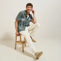 Flash Sale Katoenen hemdje met koordborduursel Overhemd