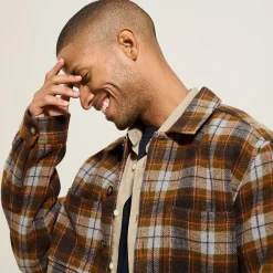 Discount Katoenen overhemd met ruitjes Overshirt|Overhemd