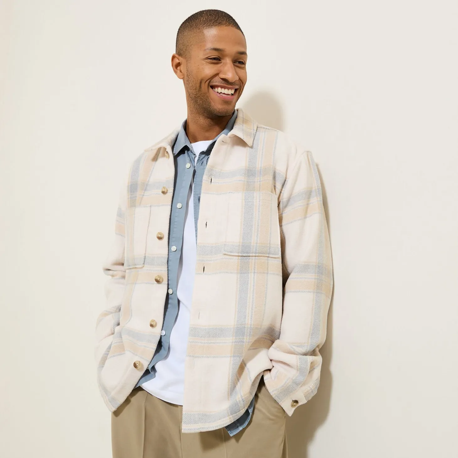 Hot Katoenen overhemd met ruitjes Overshirt|Overhemd