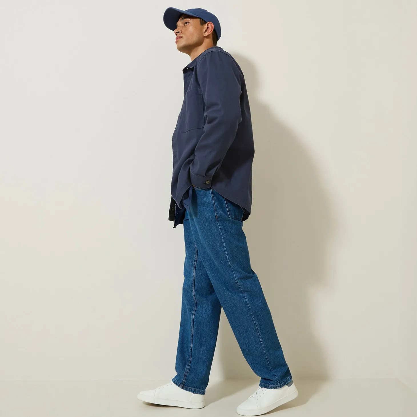 Shop Katoenen overhemdjas met hemdskraag Overshirt|Overhemd