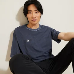 Discount Katoenen T-shirt met ronde hals en print T-shirt