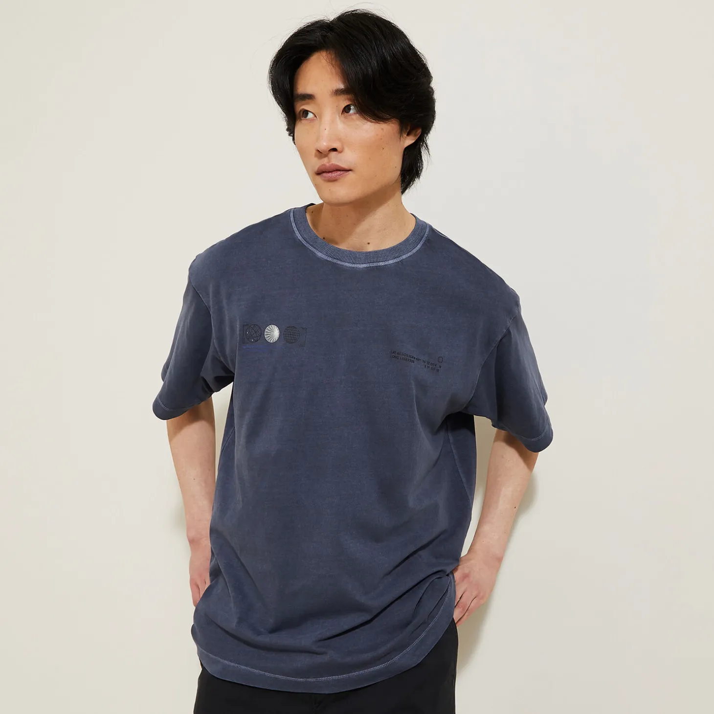 Discount Katoenen T-shirt met ronde hals en print T-shirt