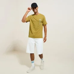 Discount Katoenen T-shirt met ronde hals en print T-shirt