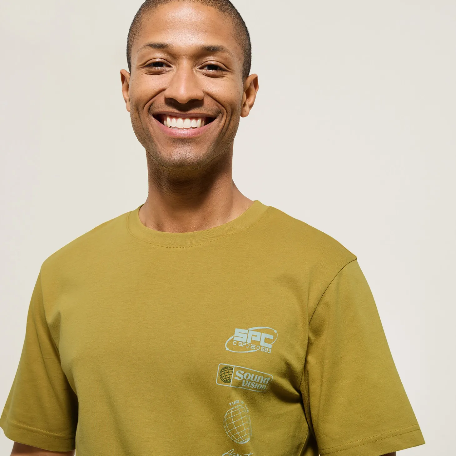 Discount Katoenen T-shirt met ronde hals en print T-shirt