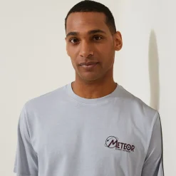 Shop Katoenen T-shirt met ronde hals en print op de bor T-shirt