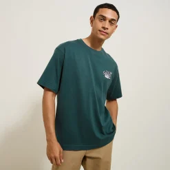 Hot Katoenen T-shirt met ronde hals en print T-shirt