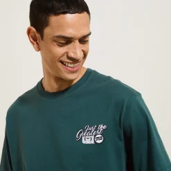 Hot Katoenen T-shirt met ronde hals en print T-shirt