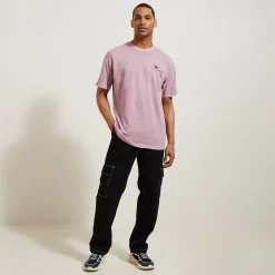 Clearance Katoenen T-shirt met ronde hals en print op de bor T-shirt