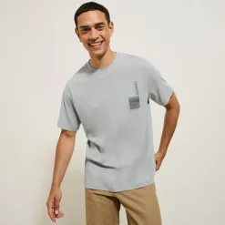 Best Katoenen T-shirt met ronde hals en print T-shirt