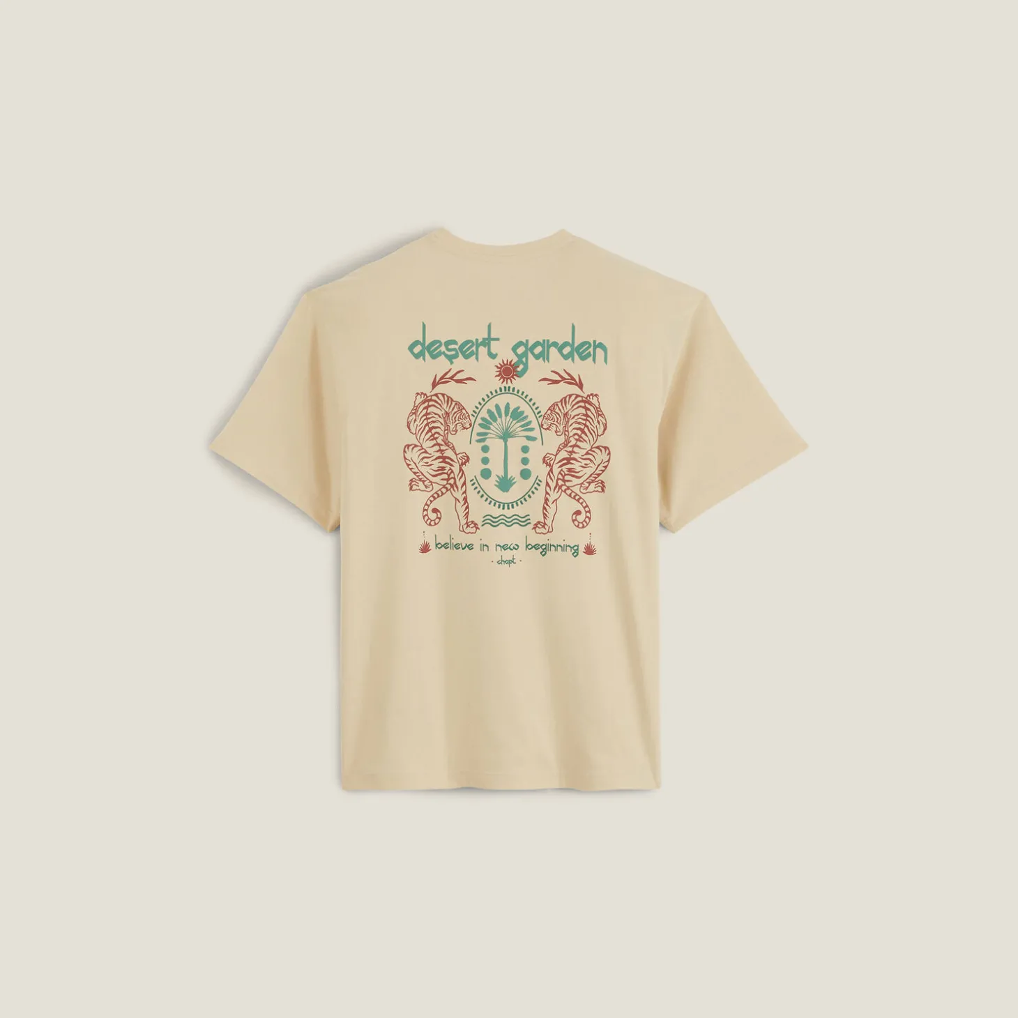 Fashion Katoenen T-shirt met ronde hals en tijger-print T-shirt