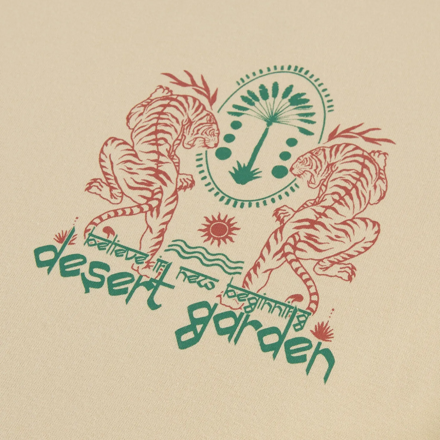 Fashion Katoenen T-shirt met ronde hals en tijger-print T-shirt